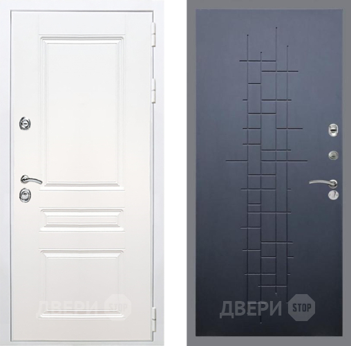 Входная металлическая Дверь Рекс (REX) Премиум-н Силк Сноу FL-289 Ясень черный в Апрелевке