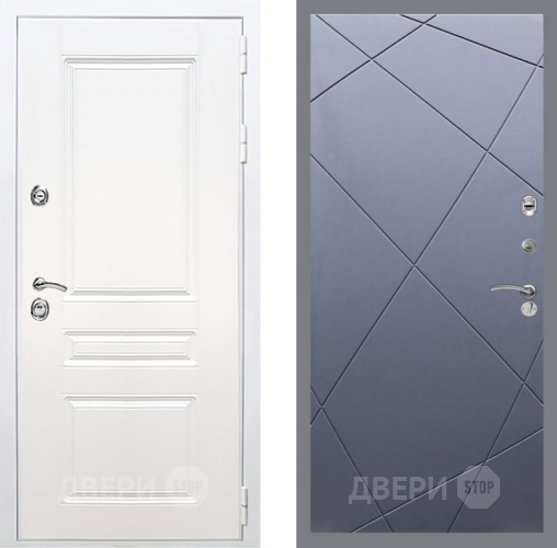 Входная металлическая Дверь Рекс (REX) Премиум-н Силк Сноу FL-291 Силк титан в Апрелевке