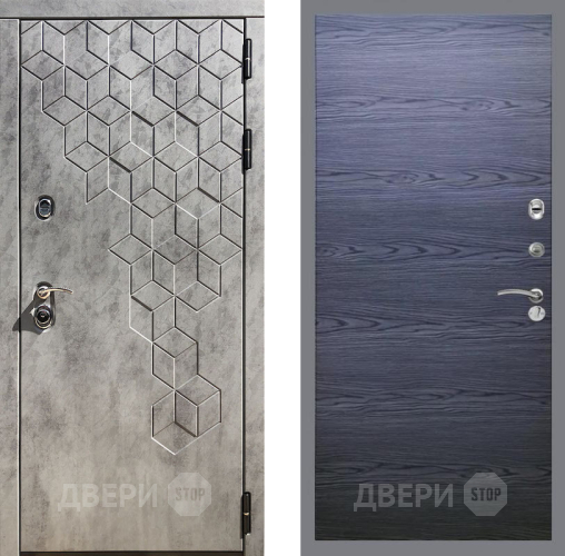 Входная металлическая Дверь Рекс (REX) 23 GL Дуб тангенальный черный в Апрелевке