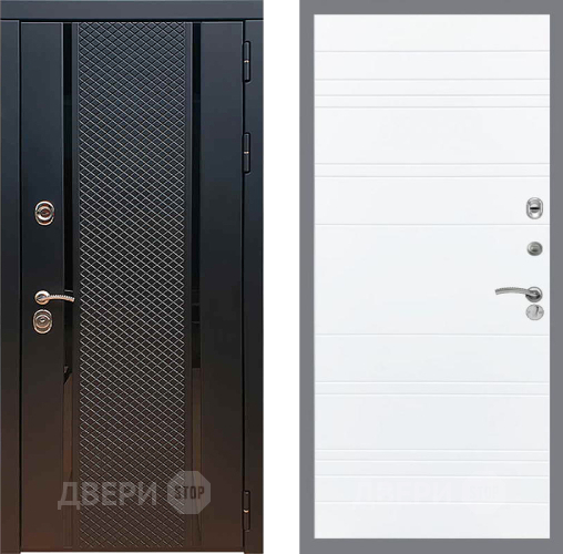 Входная металлическая Дверь Рекс (REX) 25 Line Силк Сноу в Апрелевке