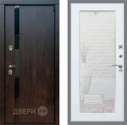 Входная металлическая Дверь Рекс (REX) 26 Зеркало Пастораль Белый ясень в Апрелевке