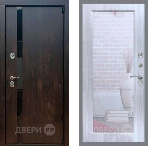 Входная металлическая Дверь Рекс (REX) 26 Зеркало Пастораль Сандал белый в Апрелевке
