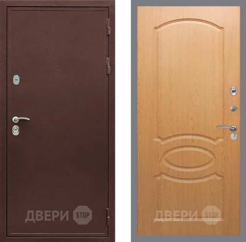 Входная металлическая Дверь Рекс (REX) 5 металл 3 мм FL-128 Дуб в Апрелевке