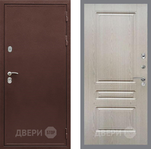 Входная металлическая Дверь Рекс (REX) 5 металл 3 мм FL-243 Беленый дуб в Апрелевке