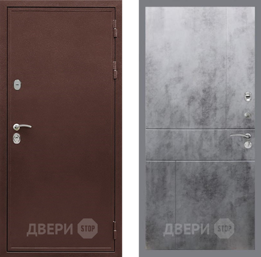Дверь Рекс (REX) 5 металл 3 мм FL-290 Бетон темный в Апрелевке