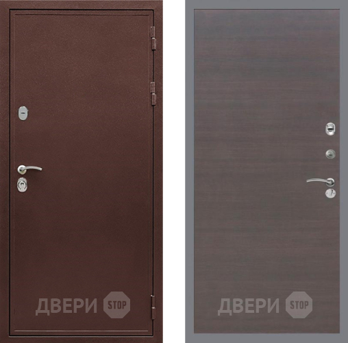 Входная металлическая Дверь Рекс (REX) 5 металл 3 мм GL венге поперечный в Апрелевке