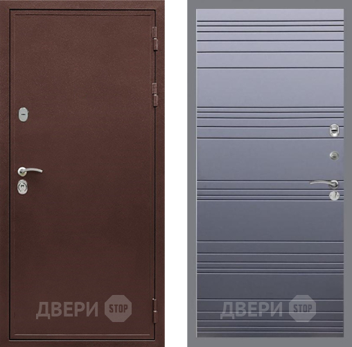 Дверь Рекс (REX) 5 металл 3 мм Line Силк титан в Апрелевке