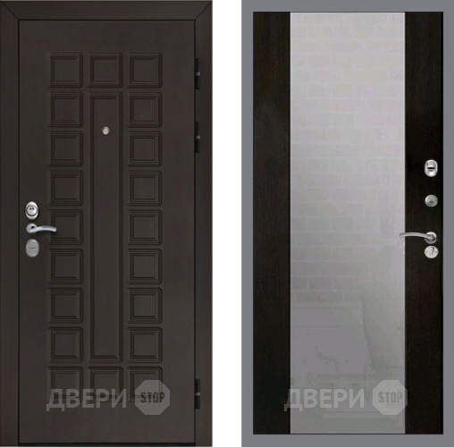 Входная металлическая Дверь Рекс (REX) Сенатор Cisa СБ-16 Зеркало Венге в Апрелевке
