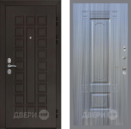 Входная металлическая Дверь Рекс (REX) Сенатор Cisa FL-2 Сандал грей в Апрелевке