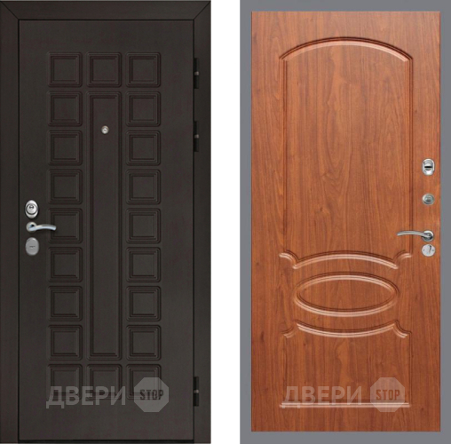 Входная металлическая Дверь Рекс (REX) Сенатор Cisa FL-128 Морёная берёза в Апрелевке