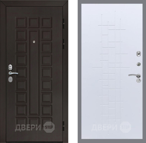 Входная металлическая Дверь Рекс (REX) Сенатор Cisa FL-289 Белый ясень в Апрелевке