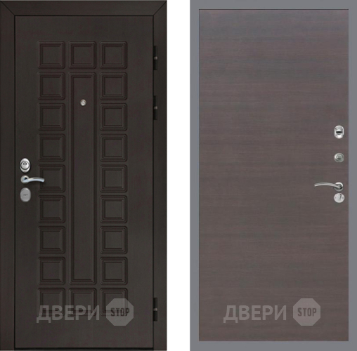 Входная металлическая Дверь Рекс (REX) Сенатор Cisa GL венге поперечный в Апрелевке