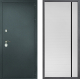 Входная металлическая Дверь Дверной континент Рубикон Серебро Дизайн ФЛ-757 Черное Стекло Софт милк в Апрелевке
