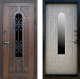 Входная металлическая Дверь Престиж TERMO с терморазрывом Лацио Дуб с окном и ковкой Бетон светлый в Апрелевке