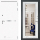 Дверь Лабиринт (LABIRINT) Лайн White Зеркало Фацет с багетом Белый софт в Апрелевке