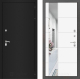 Дверь Лабиринт (LABIRINT) Classic шагрень черная Зеркало 19 Белый софт в Апрелевке
