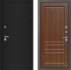 Входная металлическая Дверь Лабиринт (LABIRINT) Classic шагрень черная 03 Орех бренди в Апрелевке