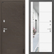 Входная металлическая Дверь Лабиринт (LABIRINT) Смоки Зеркало 19 Белый софт в Апрелевке