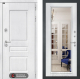 Входная металлическая Дверь Лабиринт (LABIRINT) Versal Зеркало Фацет с багетом Белый софт в Апрелевке