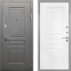 Входная металлическая Дверь Интекрон (INTECRON) Брайтон Графит ФЛ-243 Белый матовый в Апрелевке