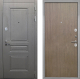 Входная металлическая Дверь Интекрон (INTECRON) Брайтон Графит Гладкая шпон Венге коричневый в Апрелевке