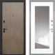 Входная металлическая Дверь Интекрон (INTECRON) Профит Black Венге Коричневый ФЛЗ-120-М Зеркало Белый матовый в Апрелевке