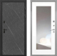 Входная металлическая Дверь Интекрон (INTECRON) Профит Black Гранит Лава Оникс ФЛЗ-120-М Зеркало Белый матовый в Апрелевке