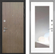 Входная металлическая Дверь Интекрон (INTECRON) Гектор Венге Коричневый ФЛЗ-120-М Зеркало Белый матовый в Апрелевке