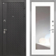 Входная металлическая Дверь Интекрон (INTECRON) Олимпия Black 4К ФЛЗ-120-М Зеркало Белый матовый в Апрелевке
