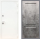 Входная металлическая Дверь Рекс (REX) 5 Белая Шагрень FL-117 Бетон темный в Апрелевке