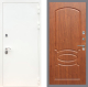 Входная металлическая Дверь Рекс (REX) 5 Белая Шагрень FL-128 Морёная берёза в Апрелевке