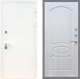 Входная металлическая Дверь Рекс (REX) 5 Белая Шагрень FL-128 Лиственница беж в Апрелевке