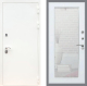 Входная металлическая Дверь Рекс (REX) 5 Белая Шагрень Зеркало Пастораль Белый ясень в Апрелевке