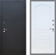 Входная металлическая Дверь Рекс (REX) 1A Черный Муар FL-128 Белый ясень в Апрелевке