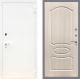 Входная металлическая Дверь Рекс (REX) 1А Белая шагрень FL-128 Беленый дуб в Апрелевке