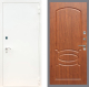 Входная металлическая Дверь Рекс (REX) 1А Белая шагрень FL-128 Морёная берёза в Апрелевке