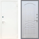Входная металлическая Дверь Рекс (REX) 1А Белая шагрень FL-128 Лиственница беж в Апрелевке