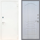 Входная металлическая Дверь Рекс (REX) 1А Белая шагрень FL-128 Сандал белый в Апрелевке