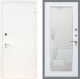 Входная металлическая Дверь Рекс (REX) 1А Белая шагрень Зеркало Пастораль Белый ясень в Апрелевке