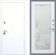 Входная металлическая Дверь Рекс (REX) 13 Силк Сноу Зеркало Пастораль Белый ясень в Апрелевке
