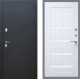 Входная металлическая Дверь Рекс (REX) 5 Черный Муар СБ-14 стекло белое Сандал белый в Апрелевке