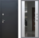 Входная металлическая Дверь Рекс (REX) 5 Черный Муар СБ-16 Зеркало Белый ясень в Апрелевке