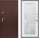 Входная металлическая Дверь Рекс (REX) 5 металл 3 мм Зеркало Пастораль Белый ясень в Апрелевке